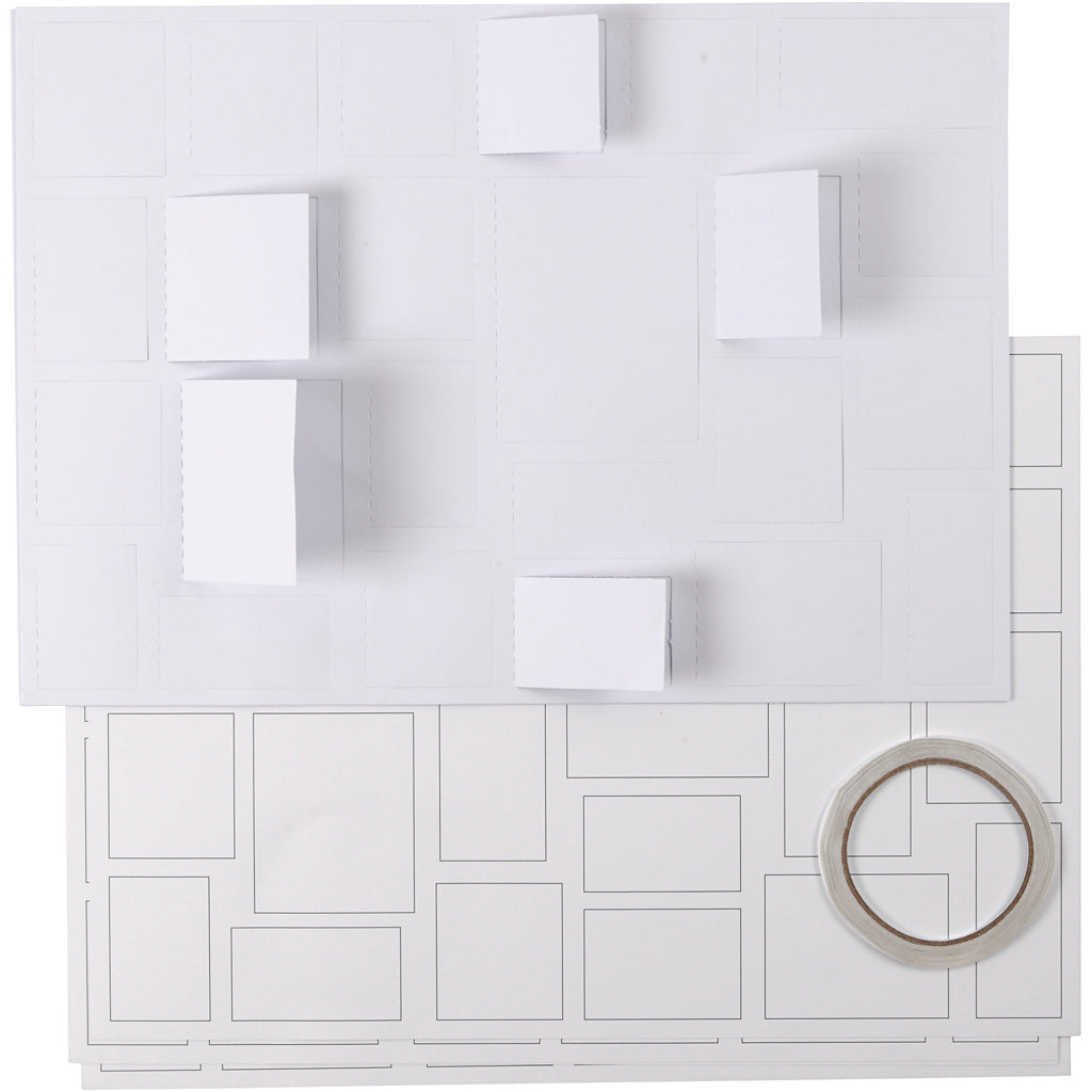 Creativ Company Weihnachtskalender, Größe 30x42 cm, weiß, 5 Stück 1 Box