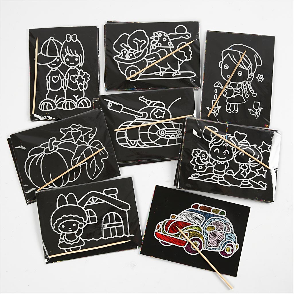 Creativ Company Schlagplatten, Größe 9x12 cm, 96 div. 1 Box