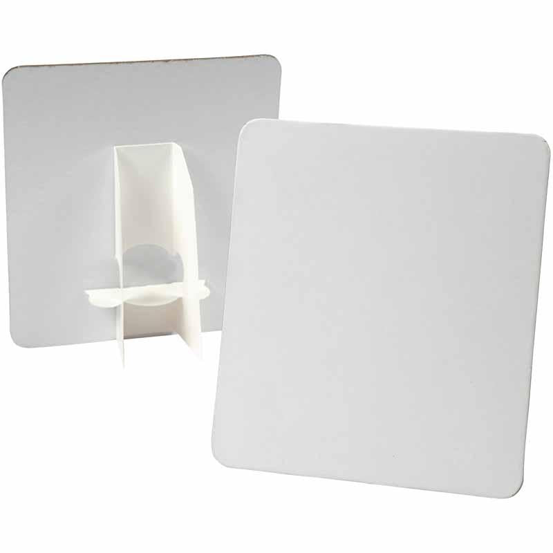 Creativ Company Dekoteller, Größe 17x19 cm, Stärke 2 mm, weiß, 5 Stück 1 Box