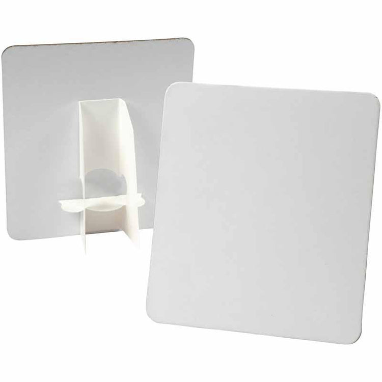 Creativ Company Dekoteller, Größe 17x19 cm, Stärke 2 mm, weiß, 5 Stück 1 Box