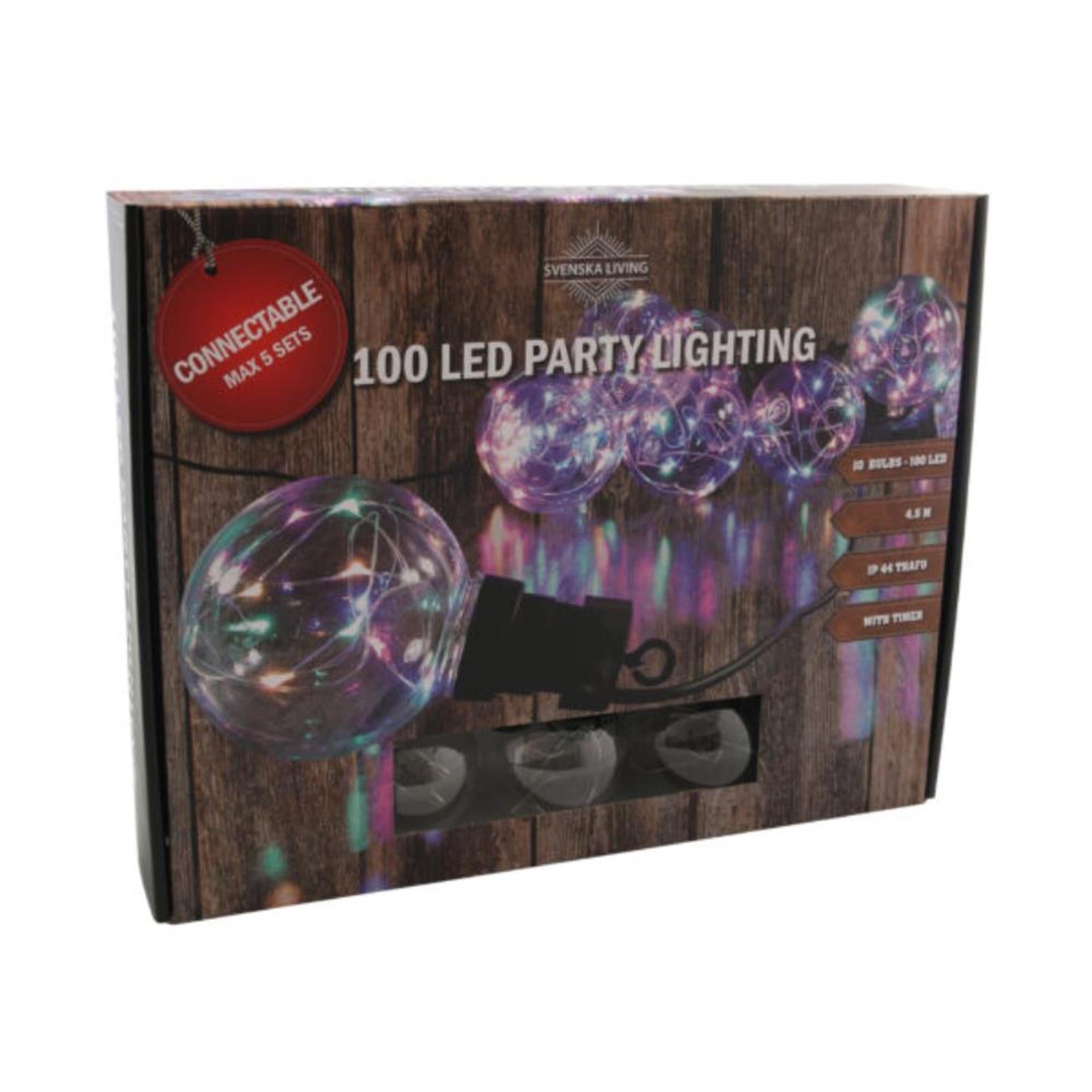 Svenska Living Partylight x10 Glühbirne mehrfarbig IP44 Timer