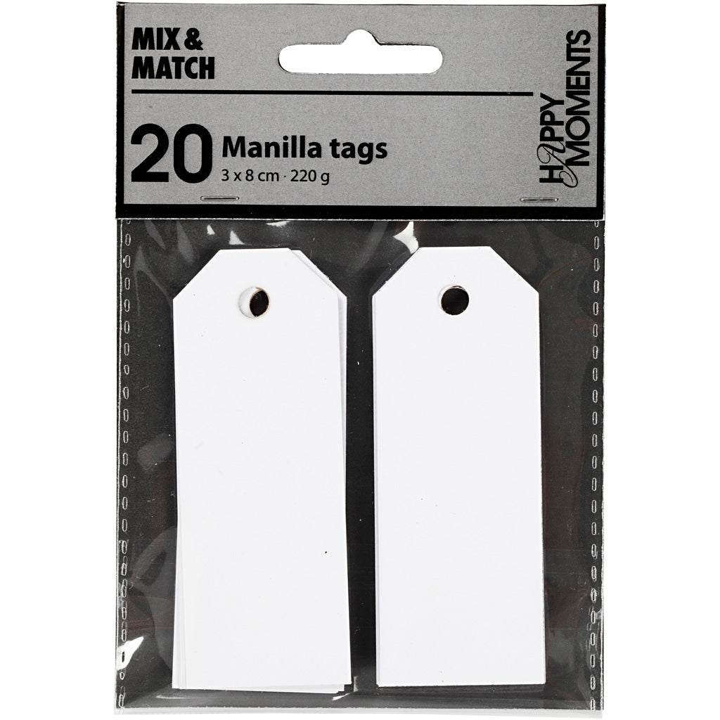 Creativ Company Manilla Labels White, 20st.