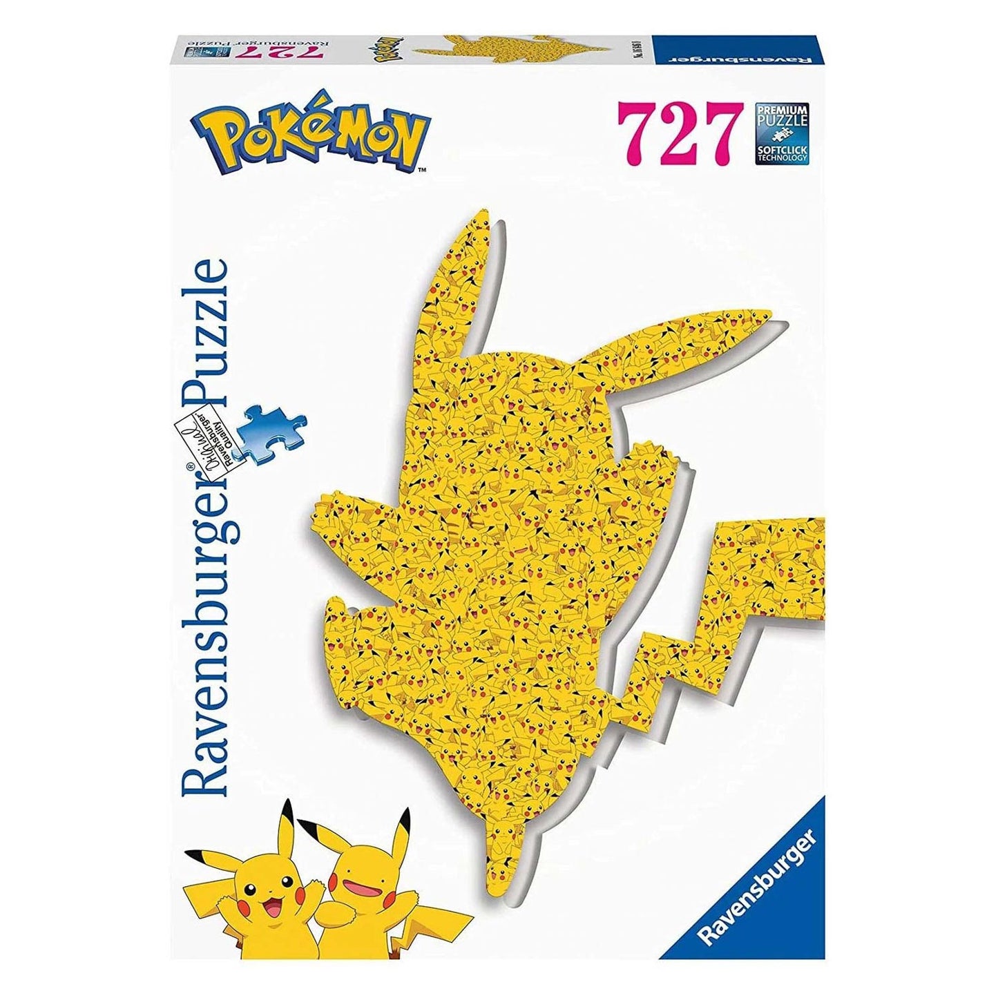 Ravensburger -geformtes Puzzle Pikachu, 727st.