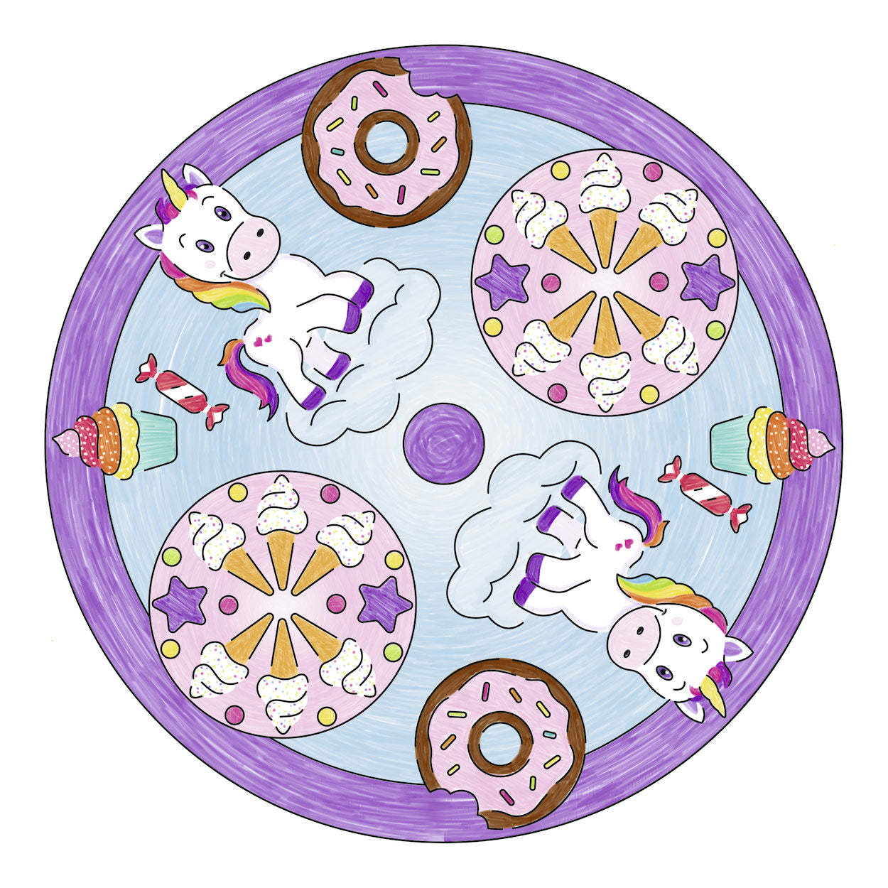 Mandala-Designer 2in1 - Einhorn