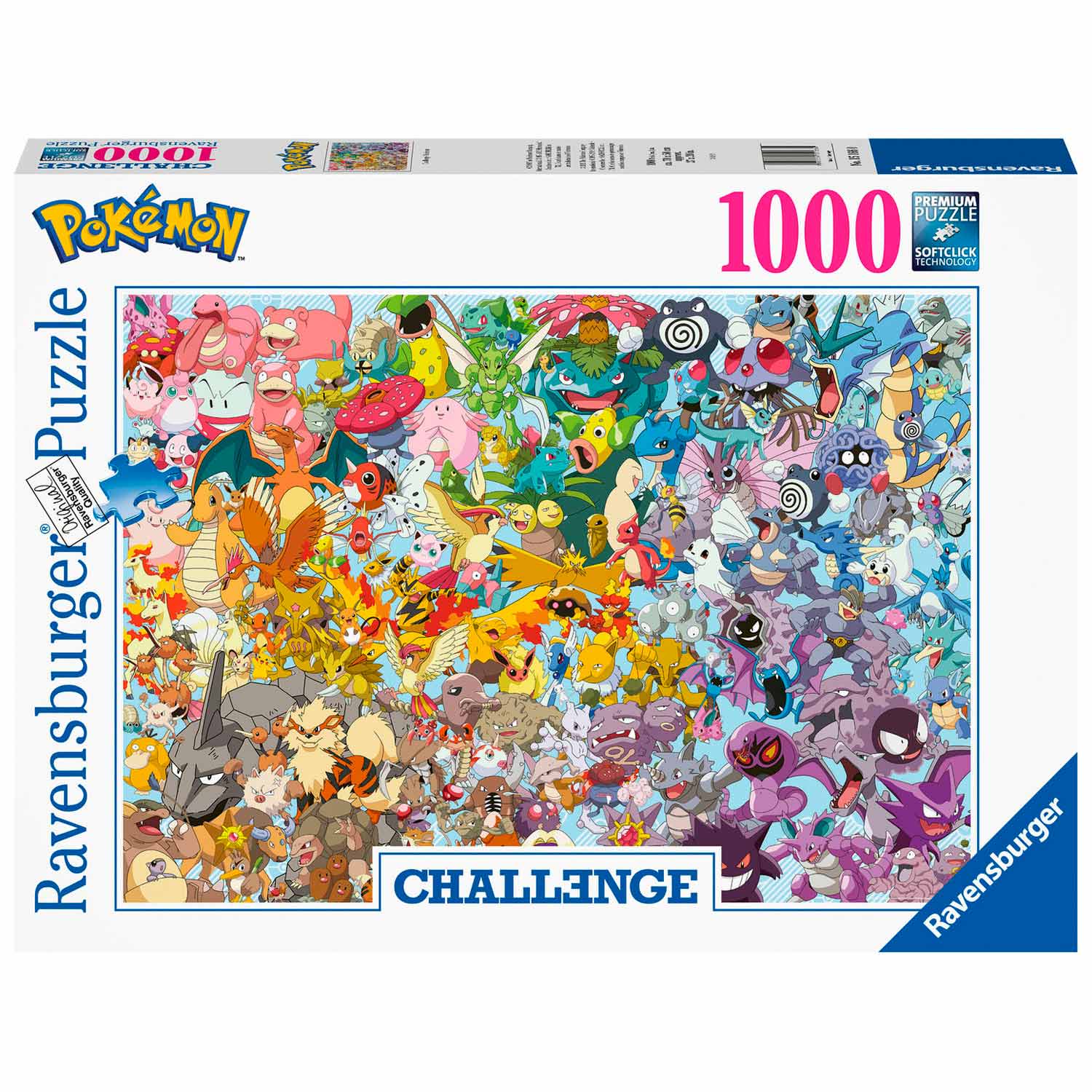 Ravensburger - Herausforderung Puzzle Pokémon 1000st.