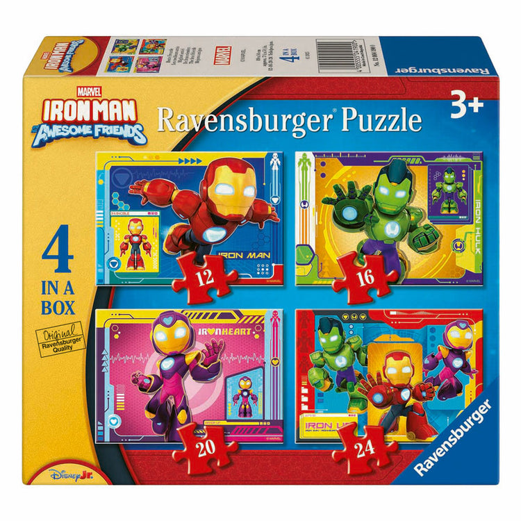 Ravensburger Puzzle Iron Man und seine fantastischen Freunde – 4 Puzzles