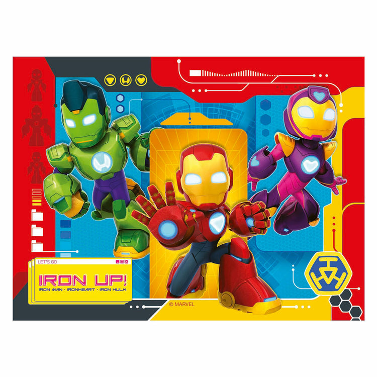 Ravensburger Puzzle Iron Man und seine fantastischen Freunde – 4 Puzzles