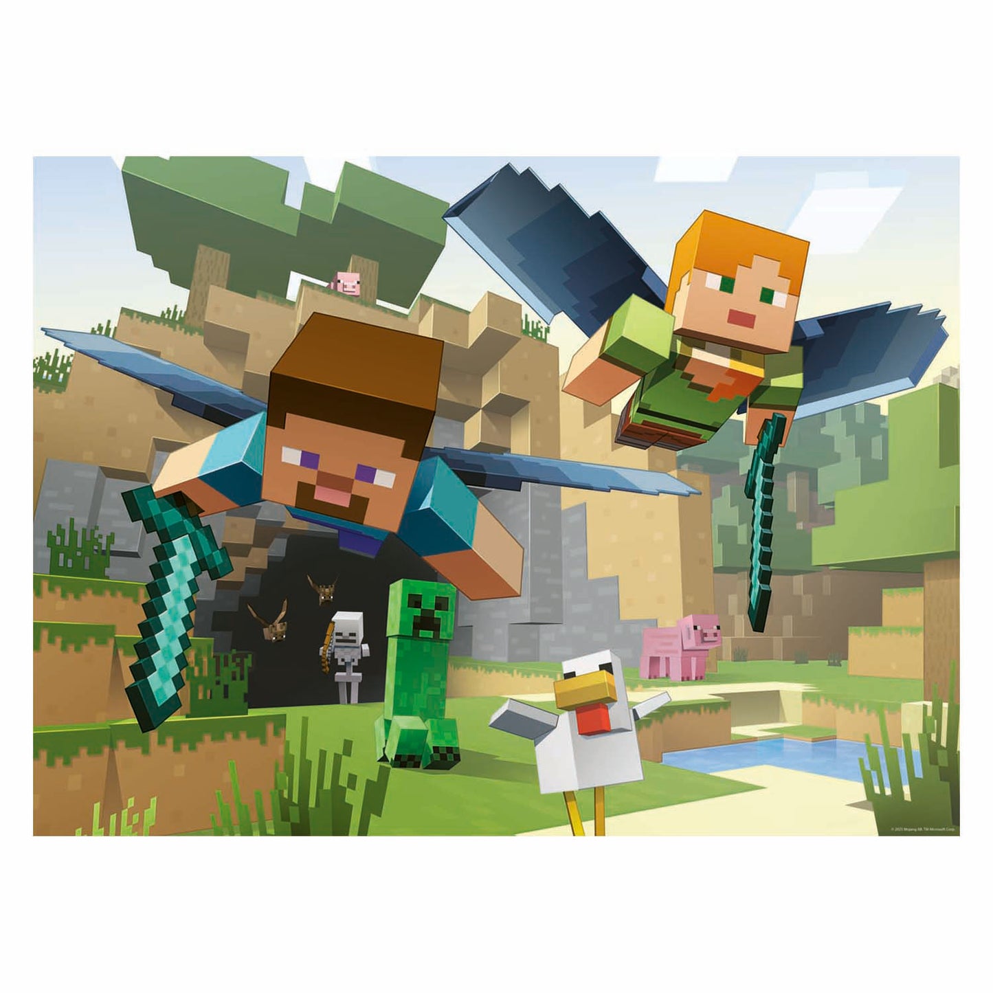 Ravensburger Puzzle Minecraft-Abenteuer – 200 Teile. xxl