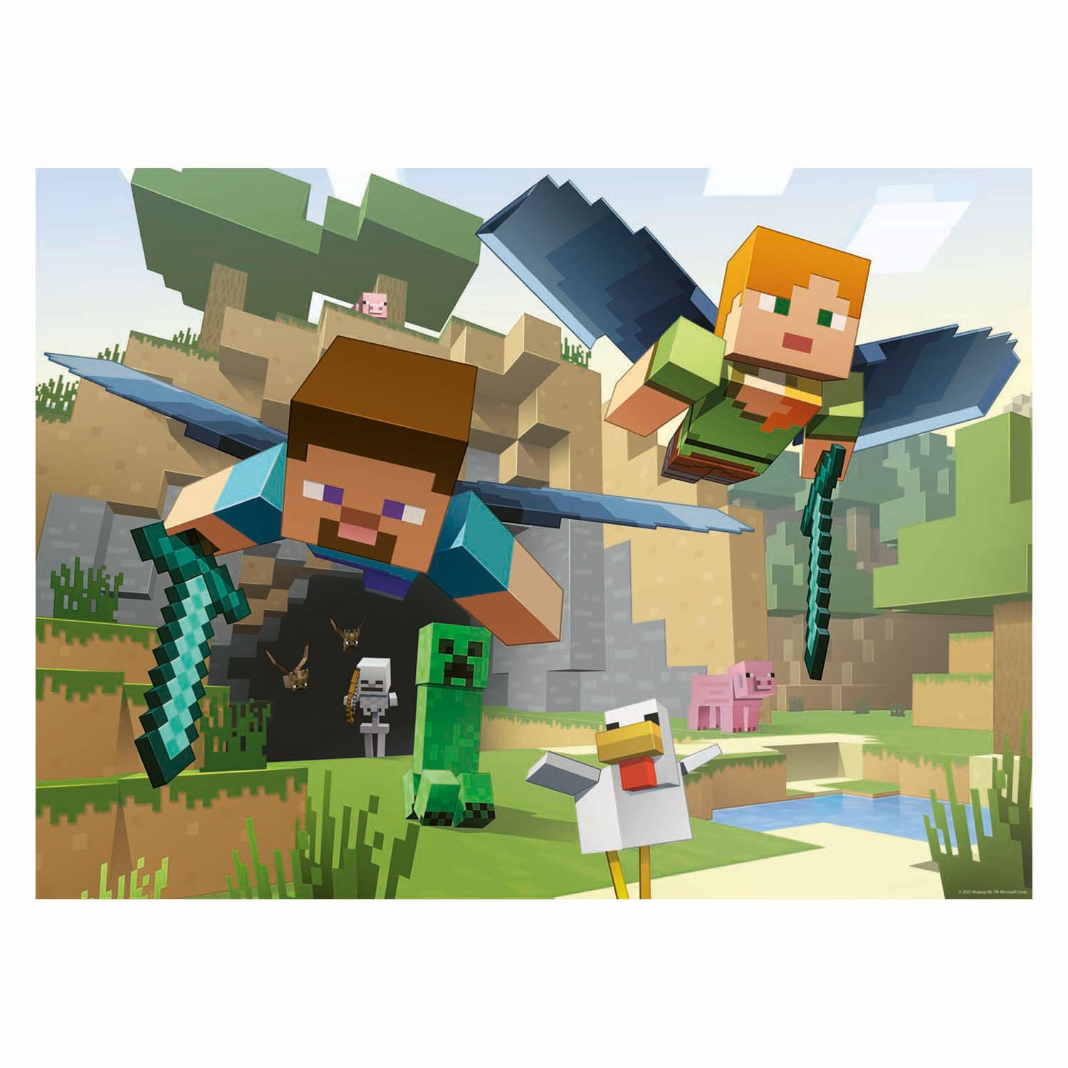 Ravensburger Puzzle Minecraft-Abenteuer – 200 Teile. xxl