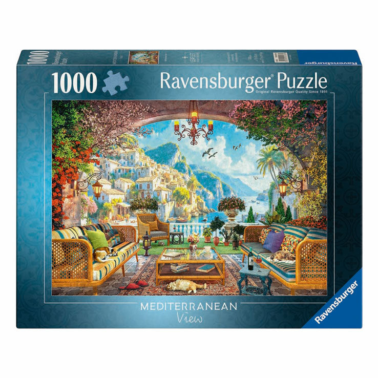 Ravensburger Puzzle Mittelmeer Terrasse Ansicht 1000 Stücke