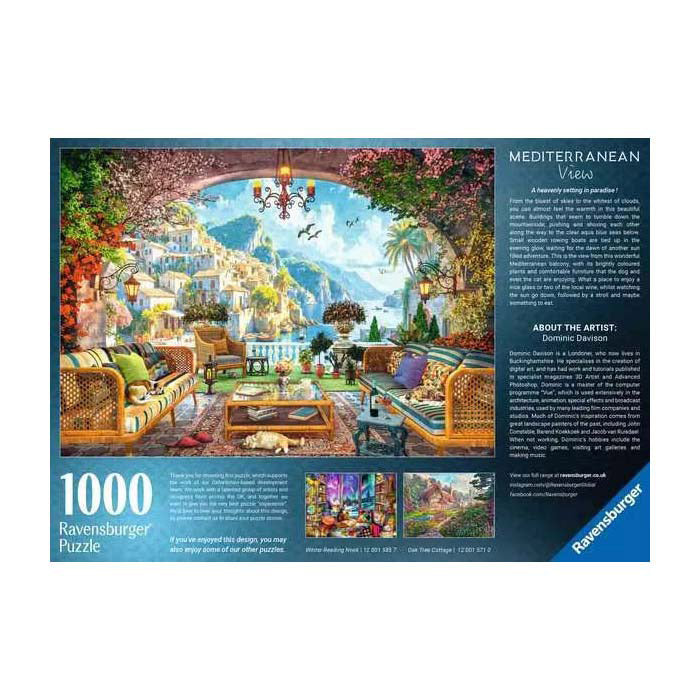 Ravensburger Puzzle Mittelmeer Terrasse Ansicht 1000 Stücke