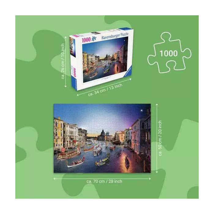 Ravensburger Puzzle Venedig Tag zu Nacht 1000 Stücke