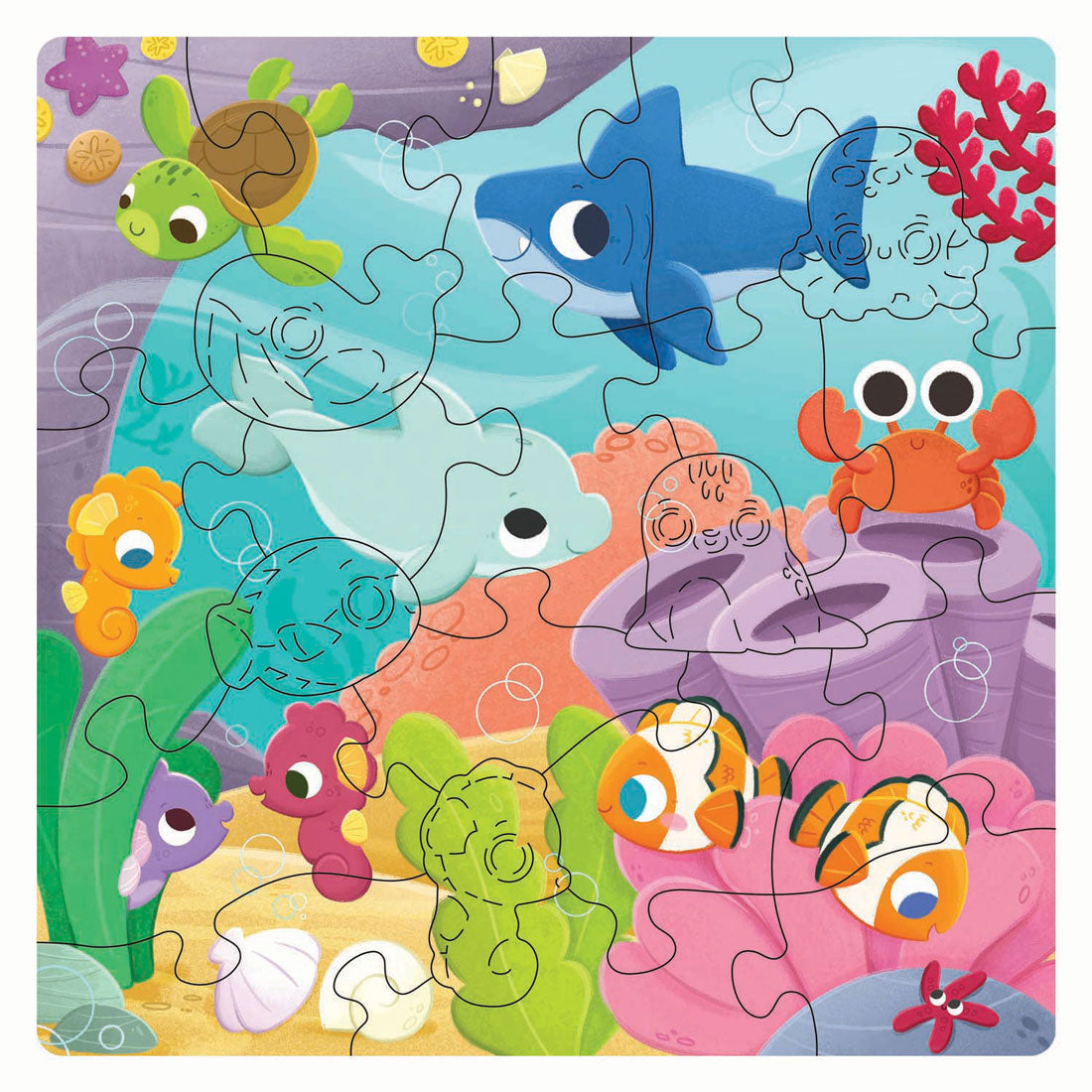 Ravensburger Holzpuzzle Unterwassertiere - 22 Teile.
