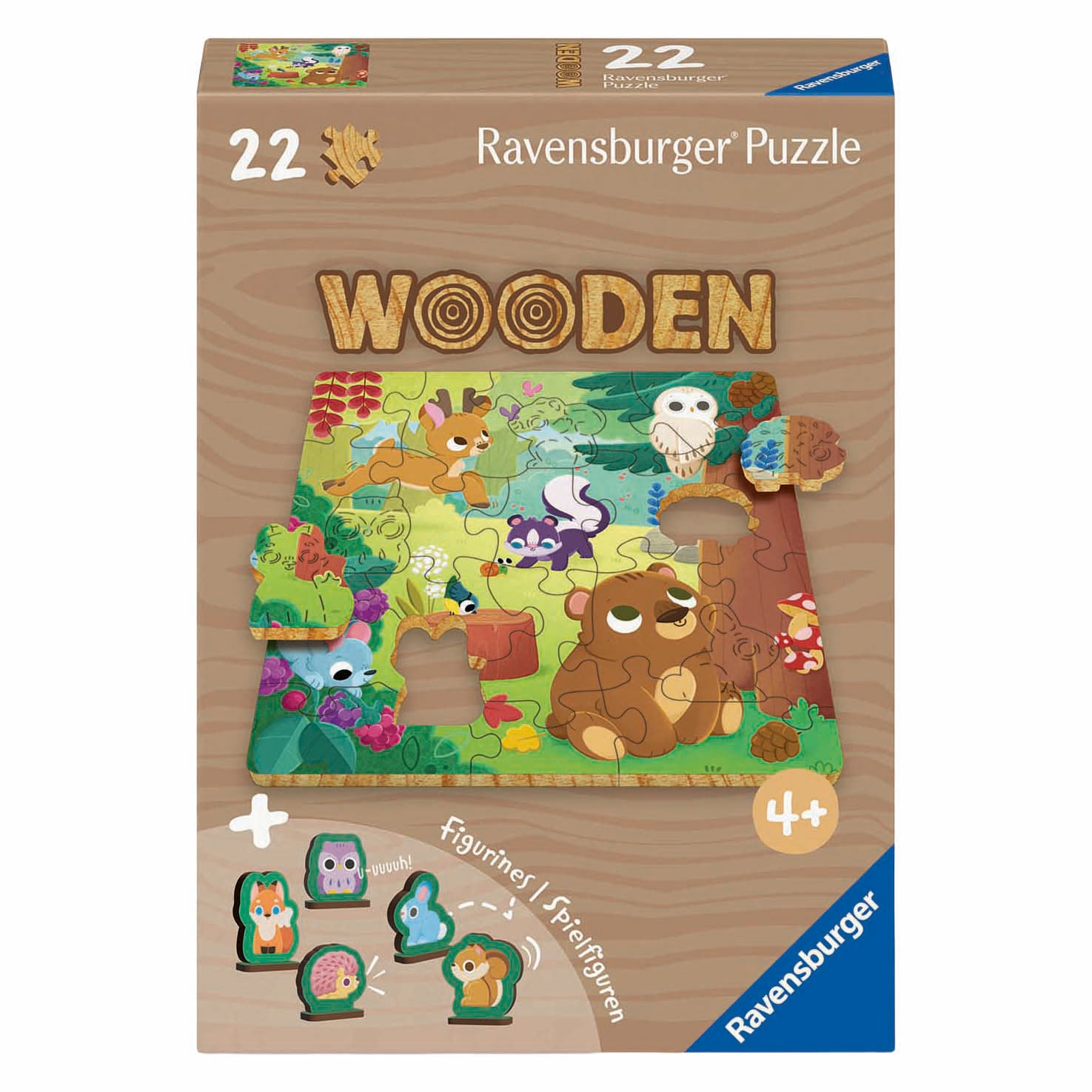 Ravensburger Holzpuzzle Waldtiere - 22 Teile.