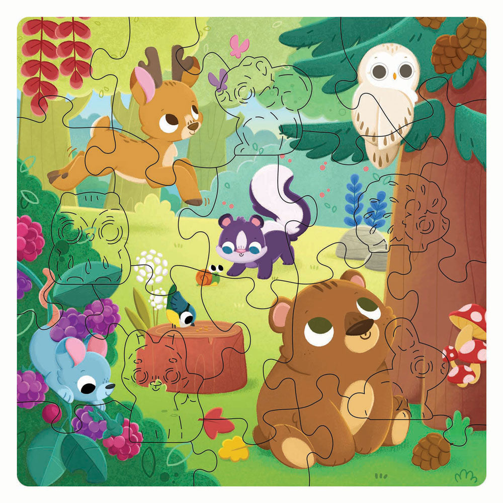 Ravensburger Holzpuzzle Waldtiere - 22 Teile.
