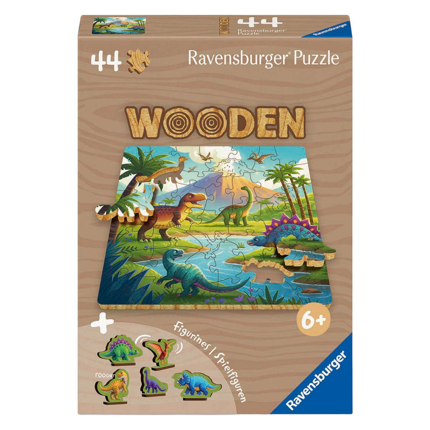 Ravensburger Holzpuzzle Dinosaurier - 44 Teile.