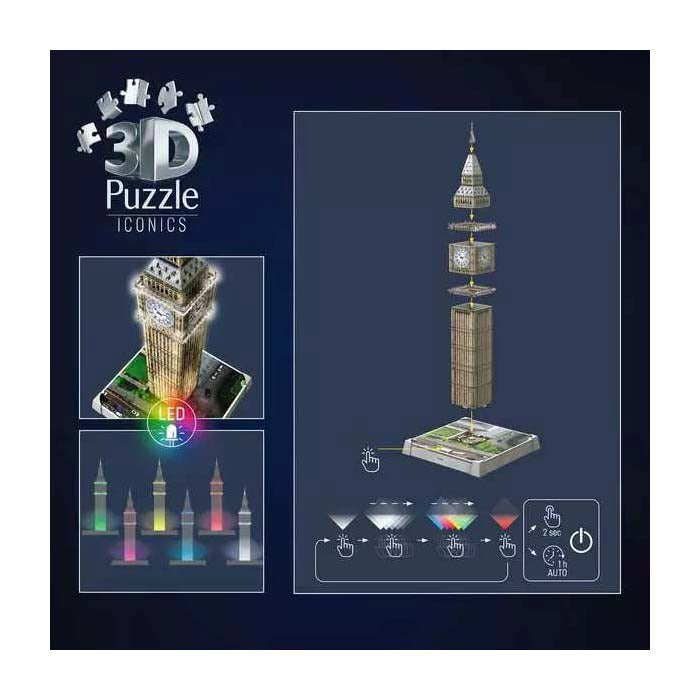 Ravensburger -Ikonik 3D -Puzzle Big Ben mit Licht