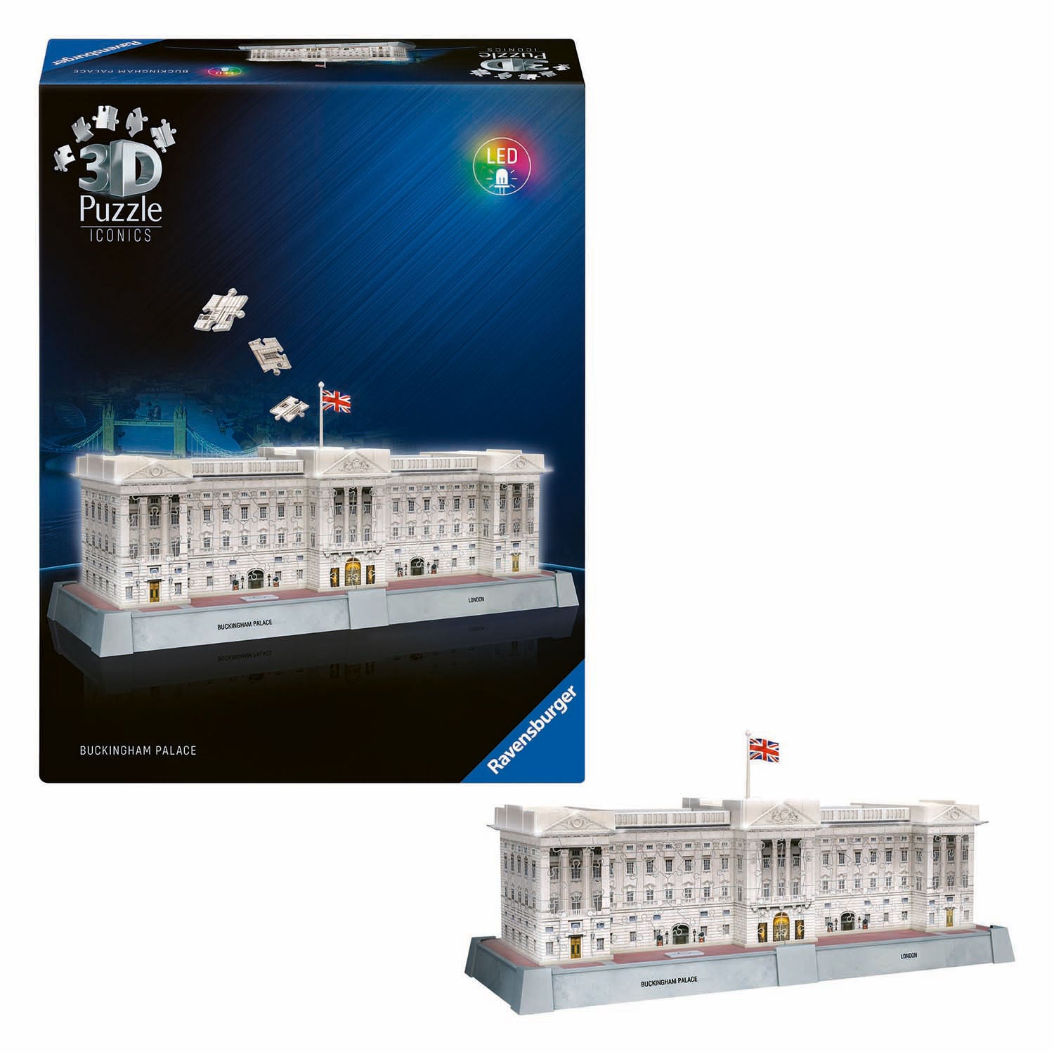Ravensburger 3D-Puzzle Icons Buckingham Palace – mit Licht – 260 Teile.