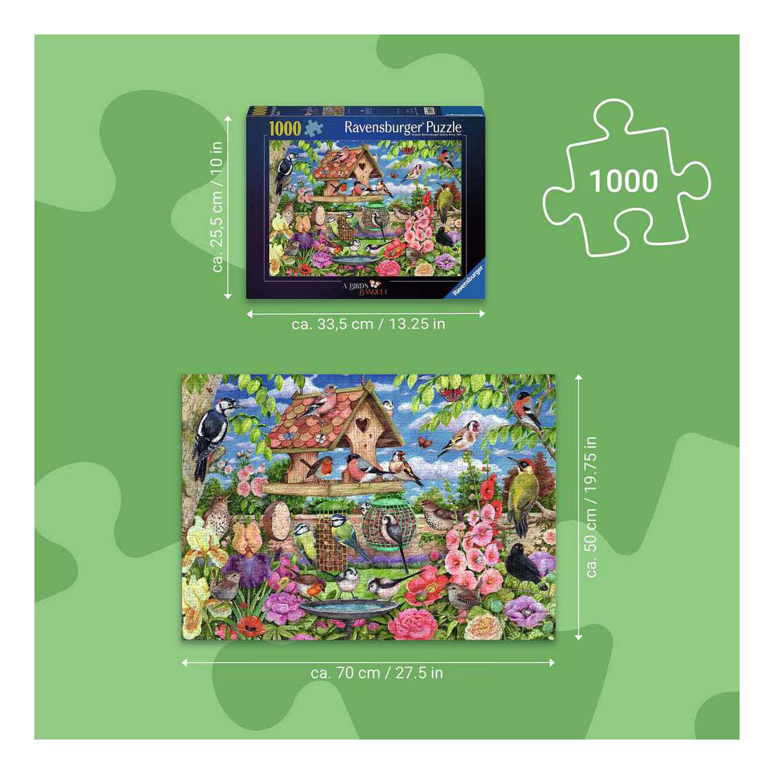Ravensburger Puzzle Vogelhäuschen - 1000 Teile.
