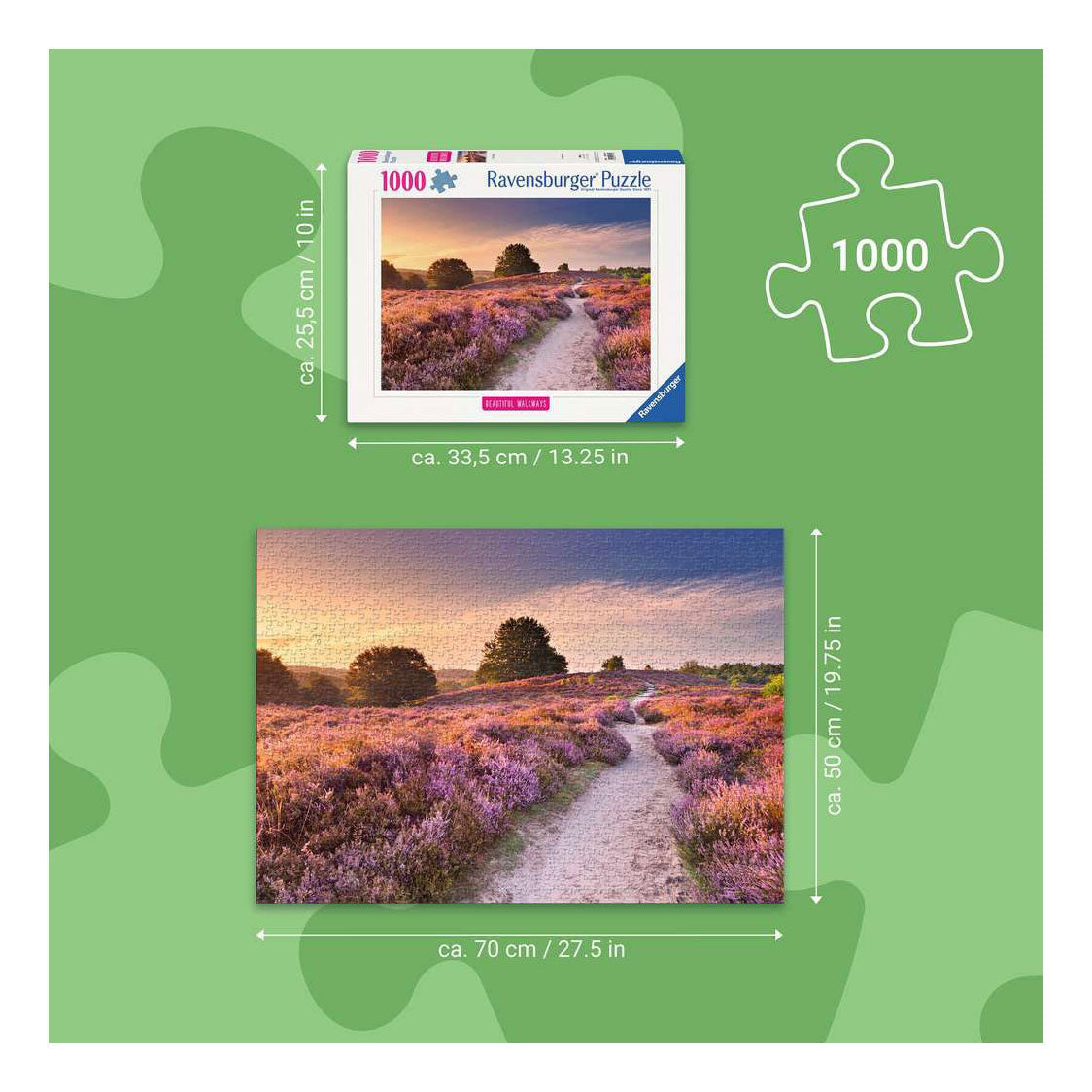 Ravensburger Puzzle rosa Weg – 1000 Teile.
