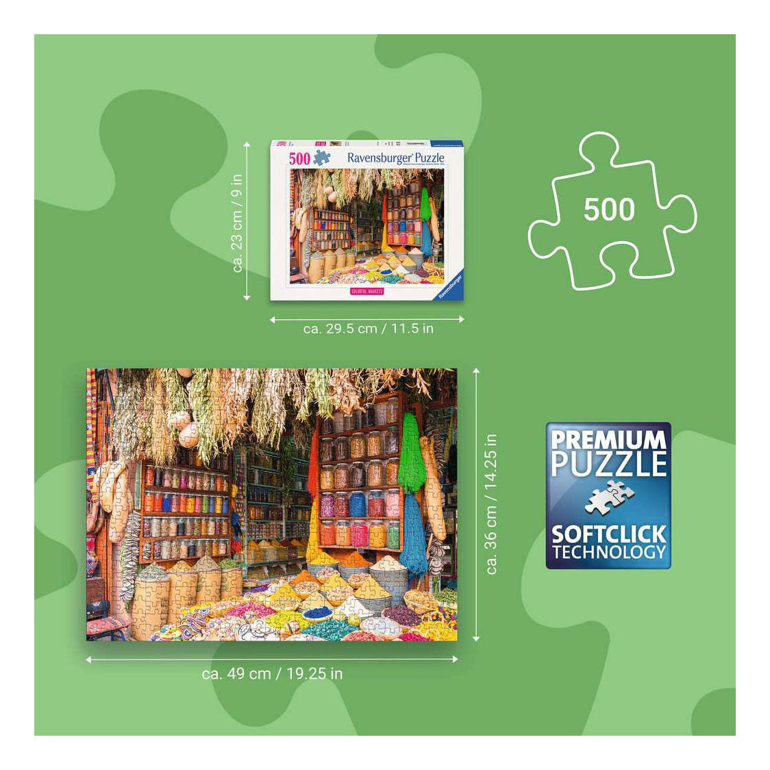 Ravensburger Puzzle Bunte Märkte Nr. 4 - 500 Teile.