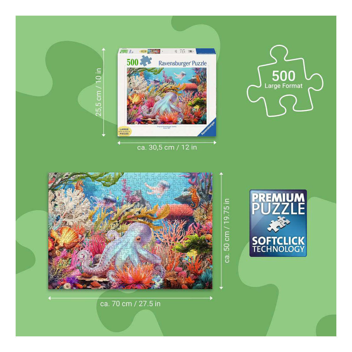 Ravensburger Puzzle Riffleben - 500 XL-Teile.