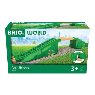 Brio Weltbogenbrücke – klassisches Zugzubehör – 3-teiliges Set