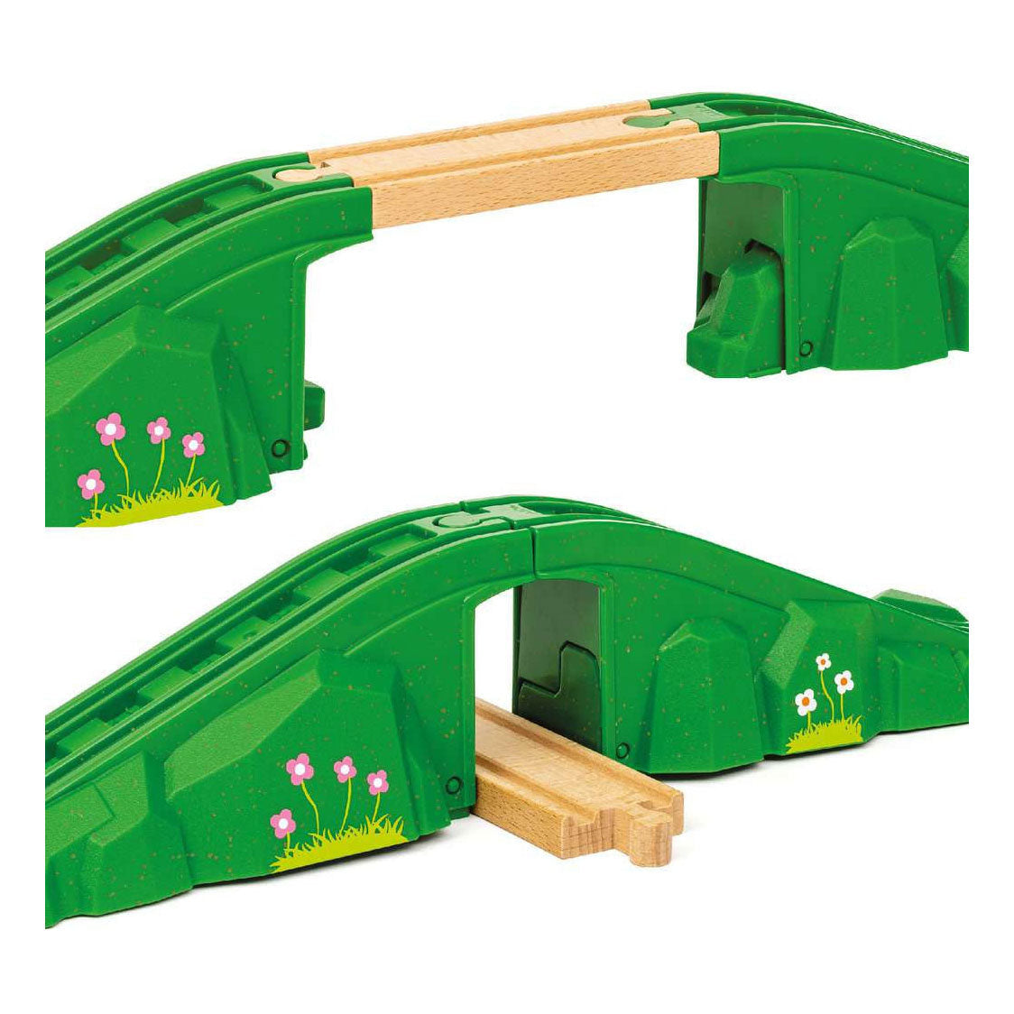 Brio Weltbogenbrücke – klassisches Zugzubehör – 3-teiliges Set