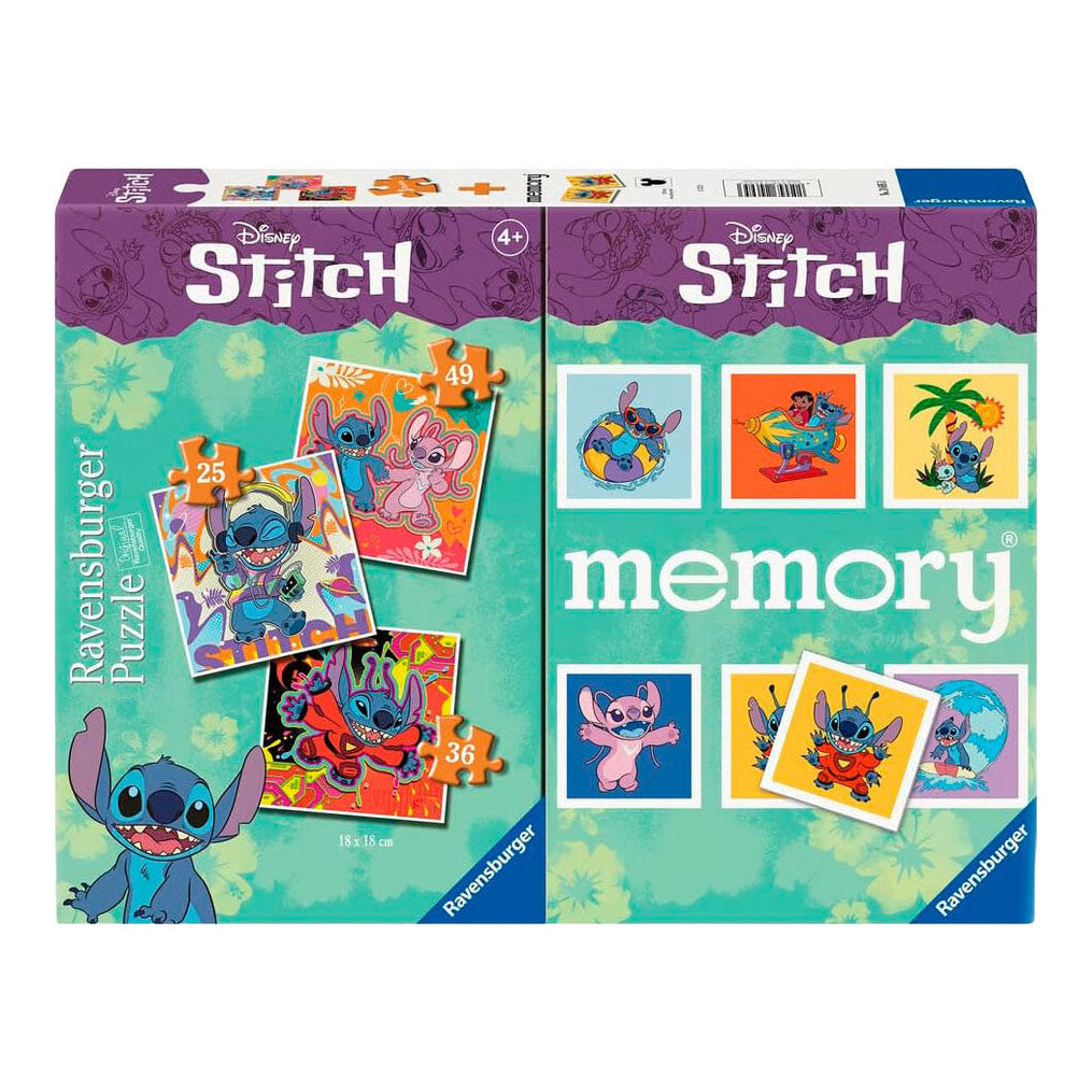 Ravensburger Stitch 3-in-1-Puzzle und Memory – 25-36-49 Teile.