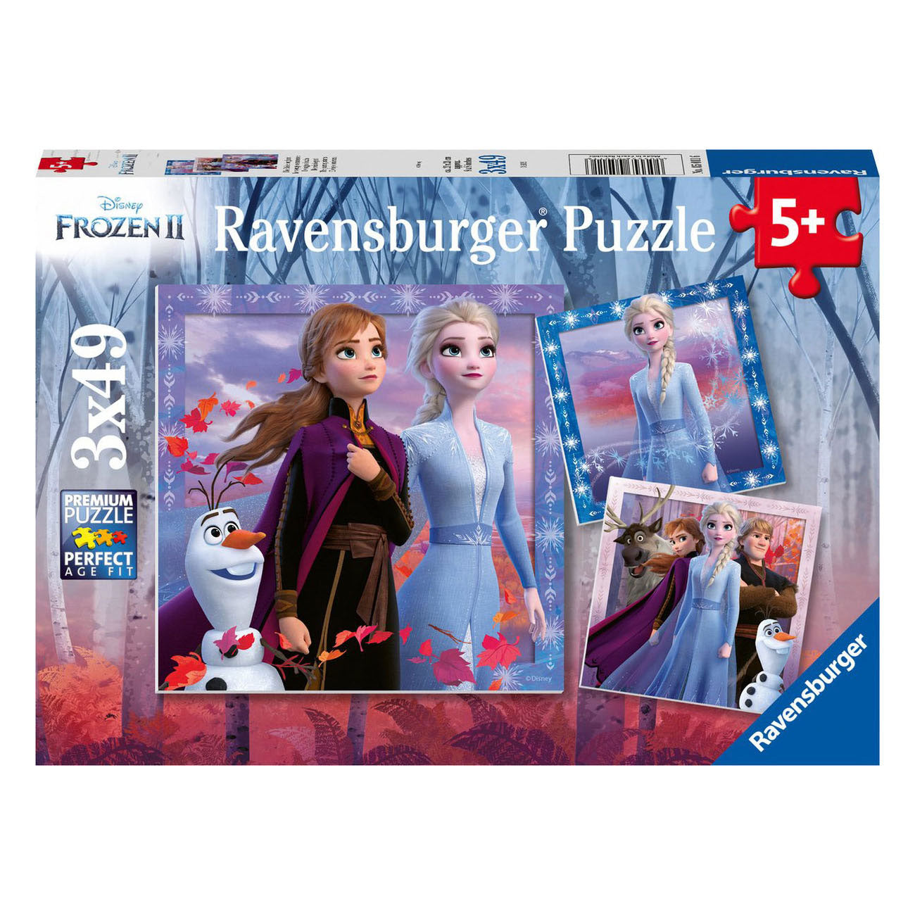 Ravensburger Puzzles Disney Frozen 2 – 3 x 49 Teile – Kinderpuzzle