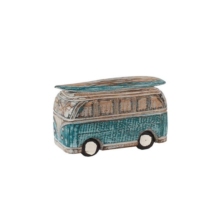 Cozydecor Van Holz geschnitzt blau 15x7x9cm