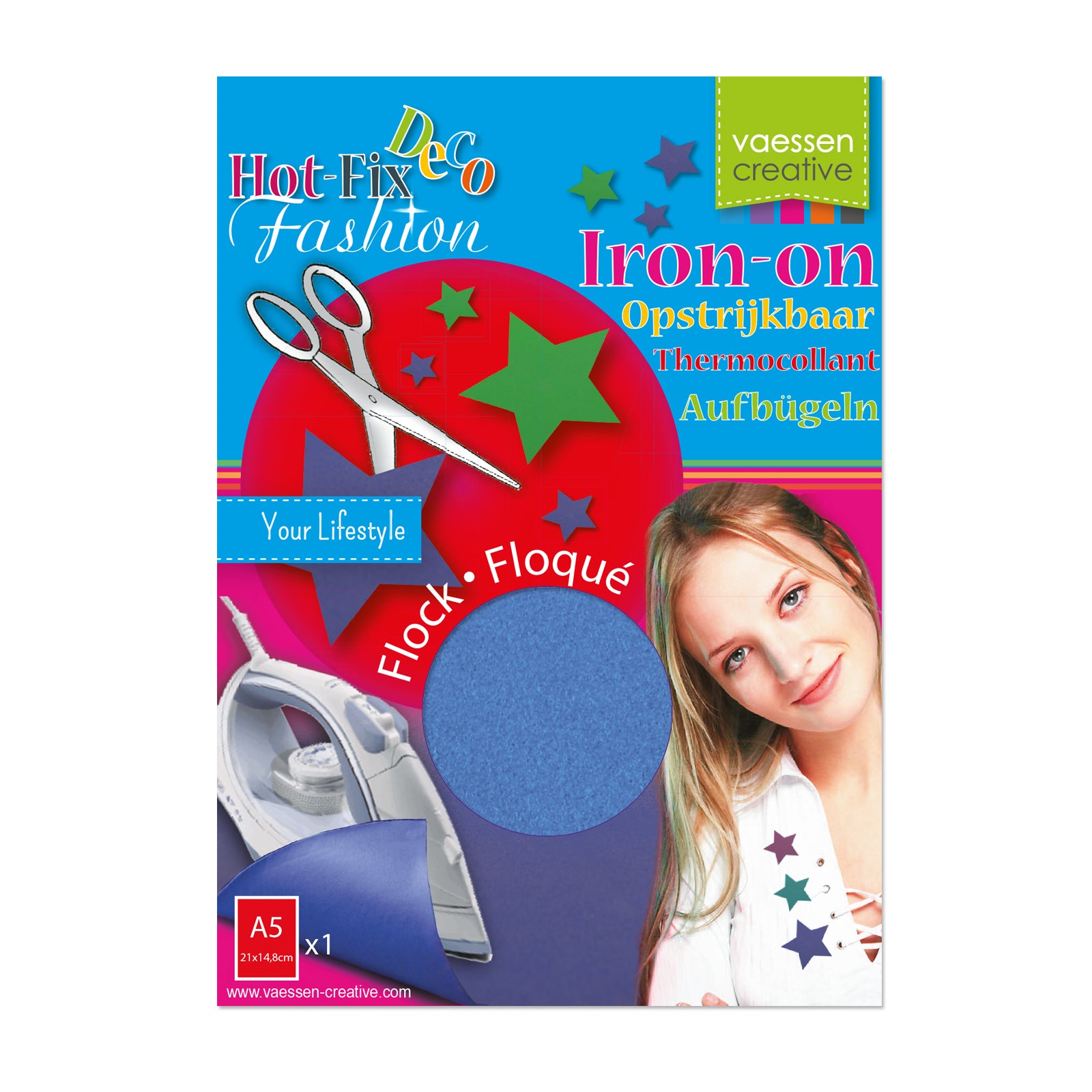 Vaessen creative • Flock 21x14,8cm Blister blau