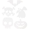 Creativ Company Halloween-Figuren, Größe 25x17 cm, 230 g, weiß, 16 Stück 1 Karton