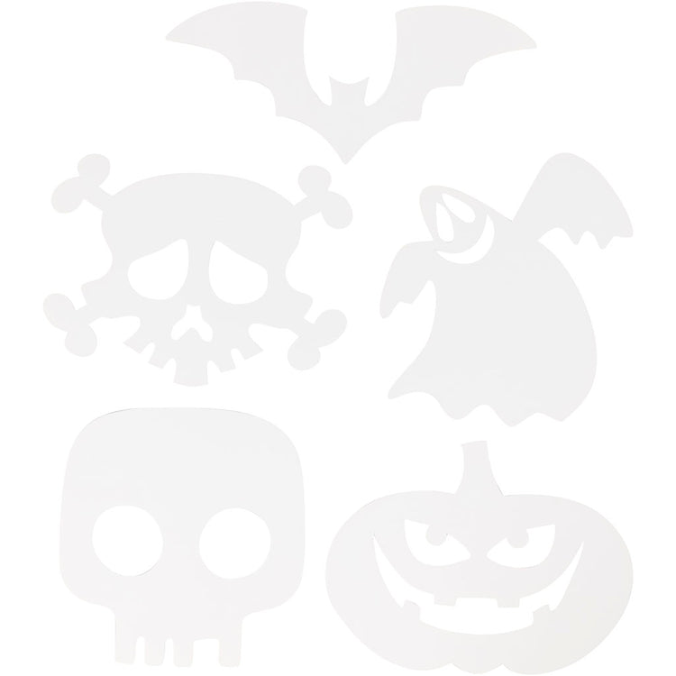 Creativ Company Halloween-Figuren, Größe 25x17 cm, 230 g, weiß, 16 Stück 1 Karton