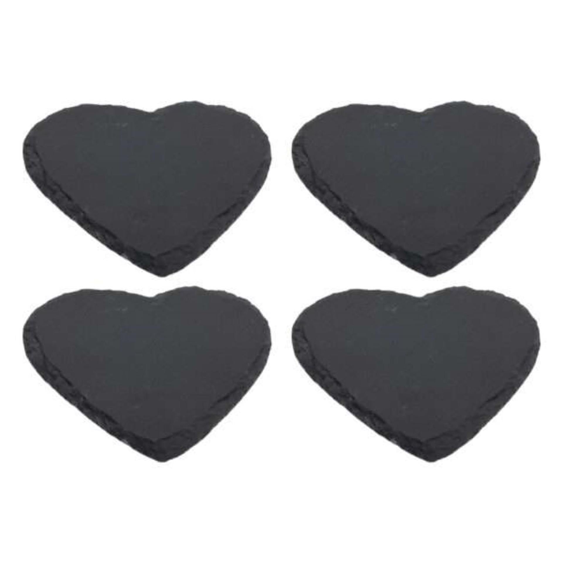 Untersetzer Schiefer Herz 10cm 4er Set