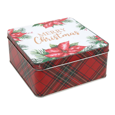 Svenska Living Aufbewahrungsdose Weihnachtsblume gold 15x15x7cm