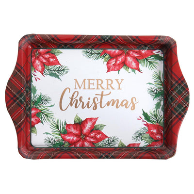 Svenska Living Kaffeetablett Weihnachtsblume Gold 21x14x2cm