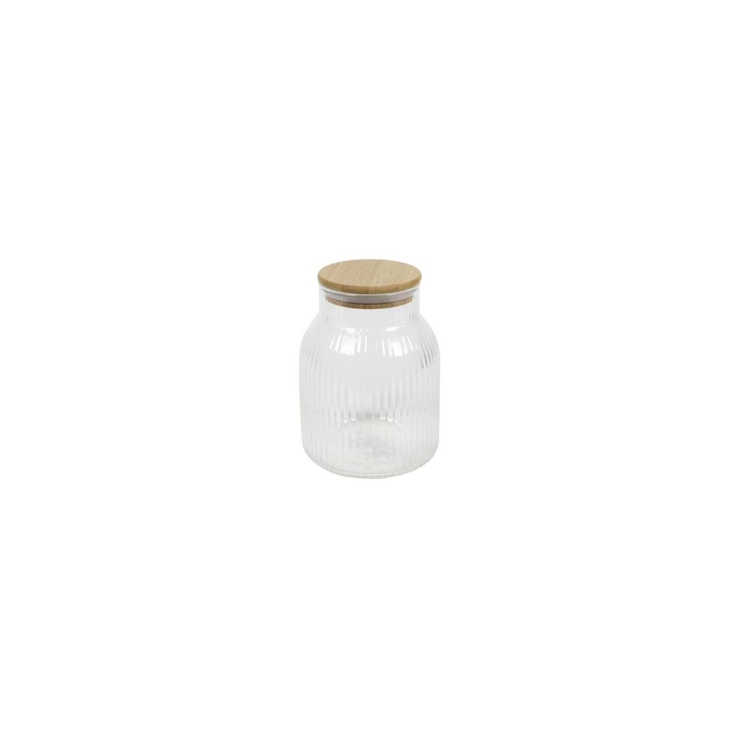 Vorratsglas Lines Glas Bambus H16cm