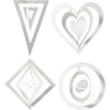 Creativ Company 3D-Ornamente, H: 18+22+24 cm, B: 15+18+22 cm, 230 g, weiß, 16 Stück 1 Box
