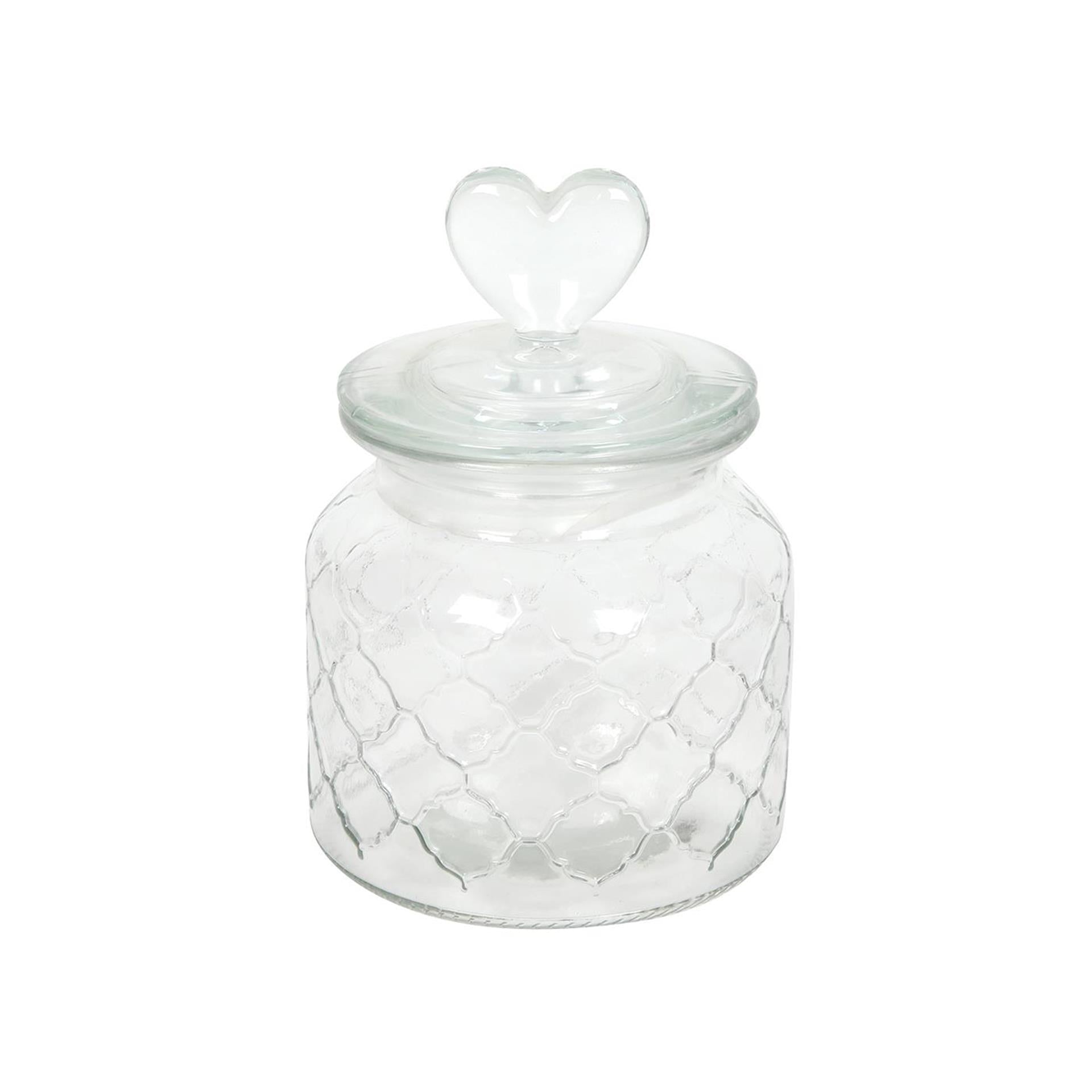 Vorratsdose Herzglas ø10,5xh20cm