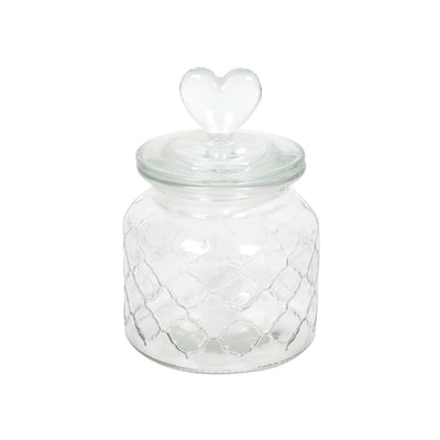 Vorratsdose Herzglas ø10,5xh20cm