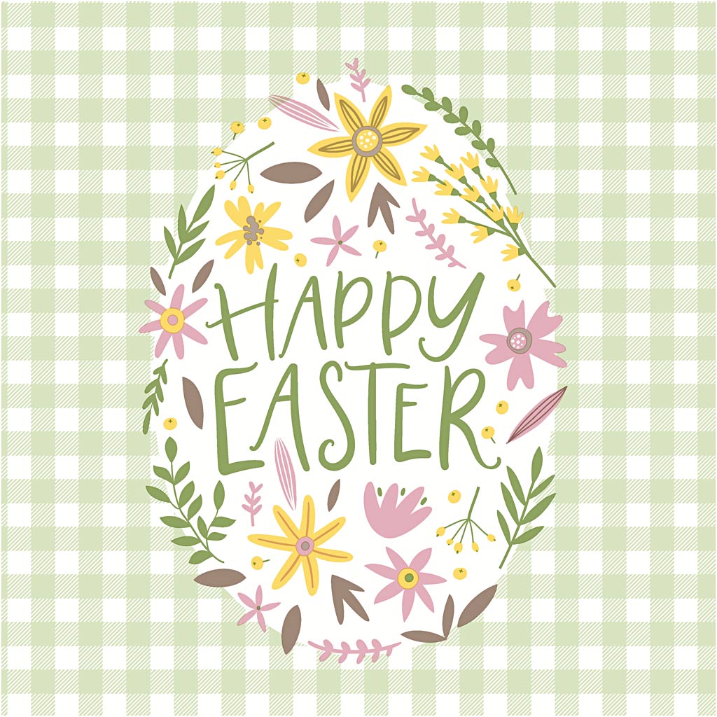 Creativ Company Servietten, Frohe Ostern, Größe 33x33 cm, 20 Stück 1 Box