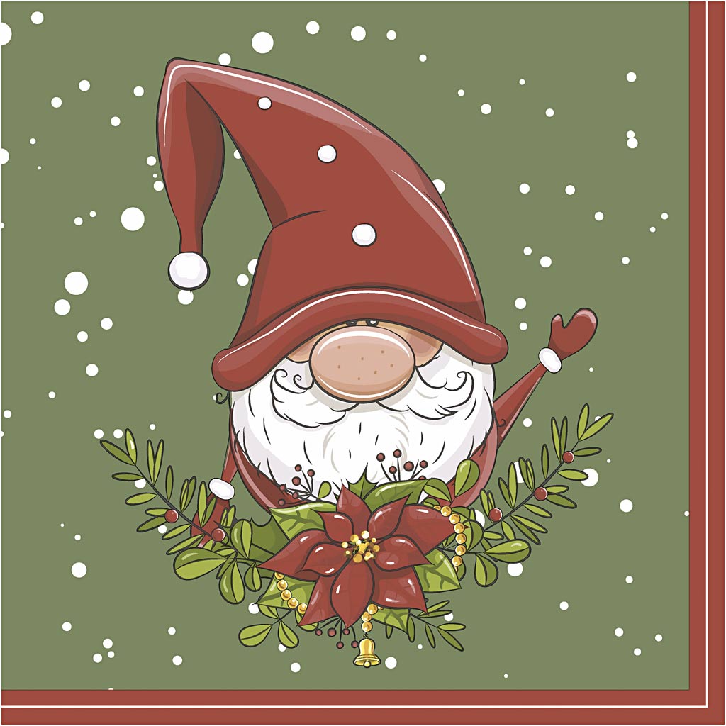 Creativ Company Servietten, elf, Größe 33x33 cm, 20 Stück, 1 Box