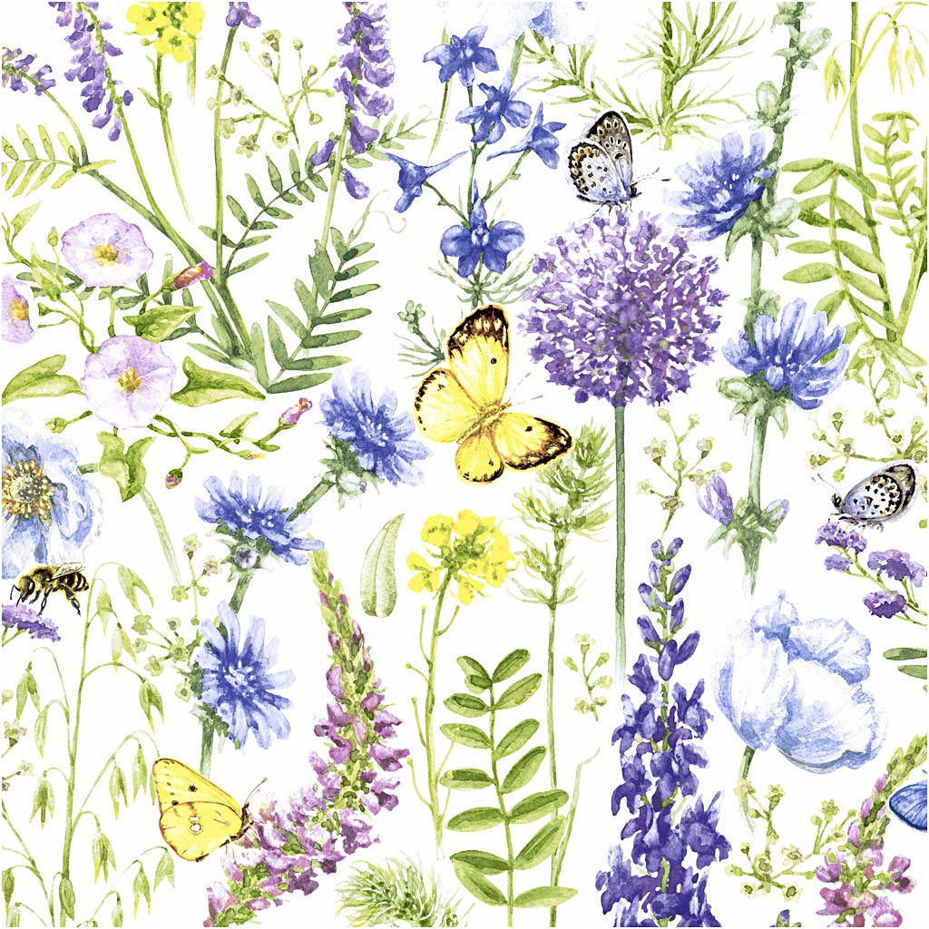 Creativ Company Servietten, Frühling, Größe 33x33 cm, 20 Stück, 1 Box