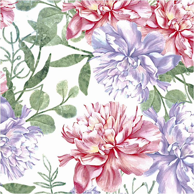 Creativ Company Servietten, Pfingstrosen, Größe 33x33 cm, 20 Stück 1 Box
