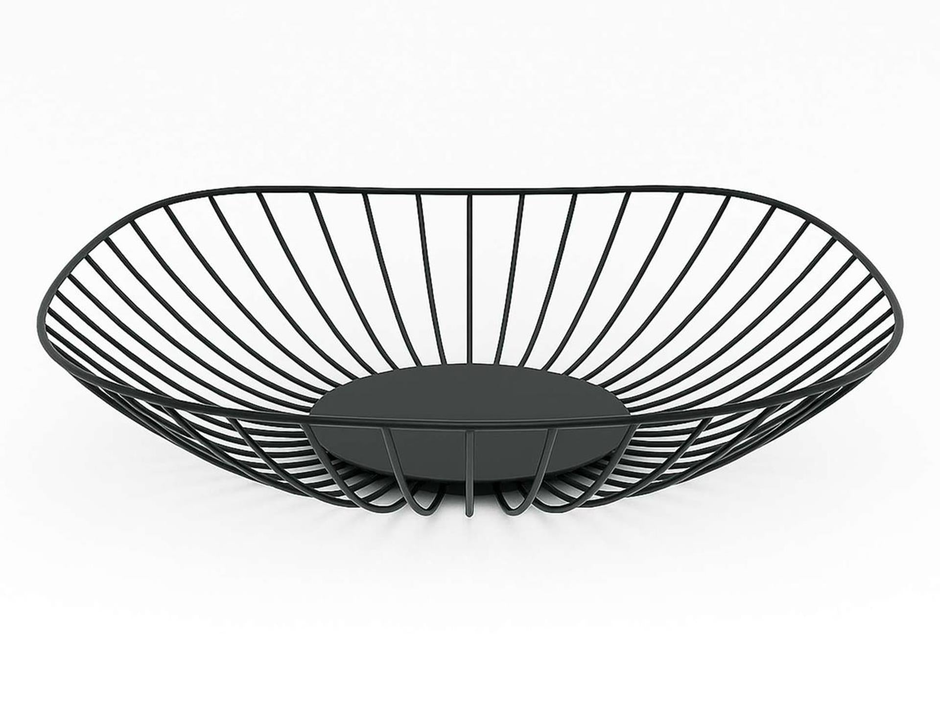 Obstschale 26,5x26,5x6,3cm schwarz
