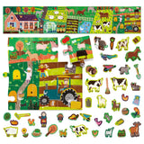 Headu Jigsaw Puzzle Farm mit wiederverwendbaren Aufklebern - afbeelding 2