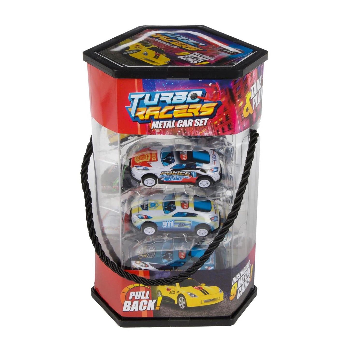 Toi-Toys-Set mit 9 zurückziehbaren Metallautos