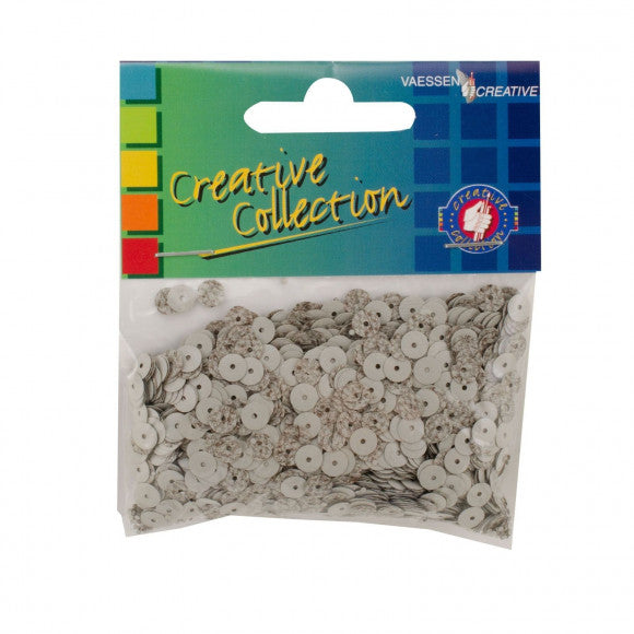 Vaessen creative • Pailletten Eco 6mm 20g hellgrau