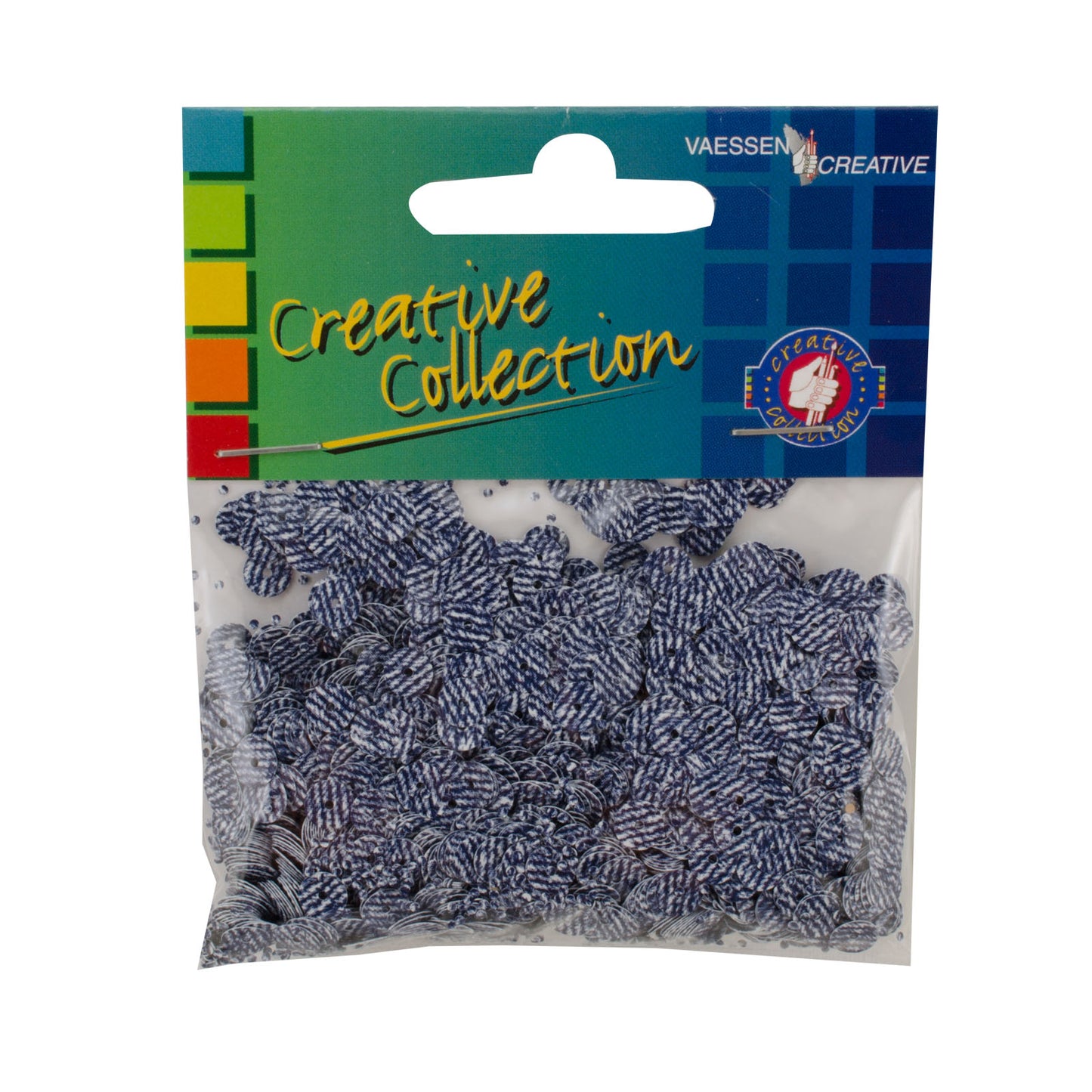 Vaessen creative • Pailletten Öko 6mm 20g Jeansblau